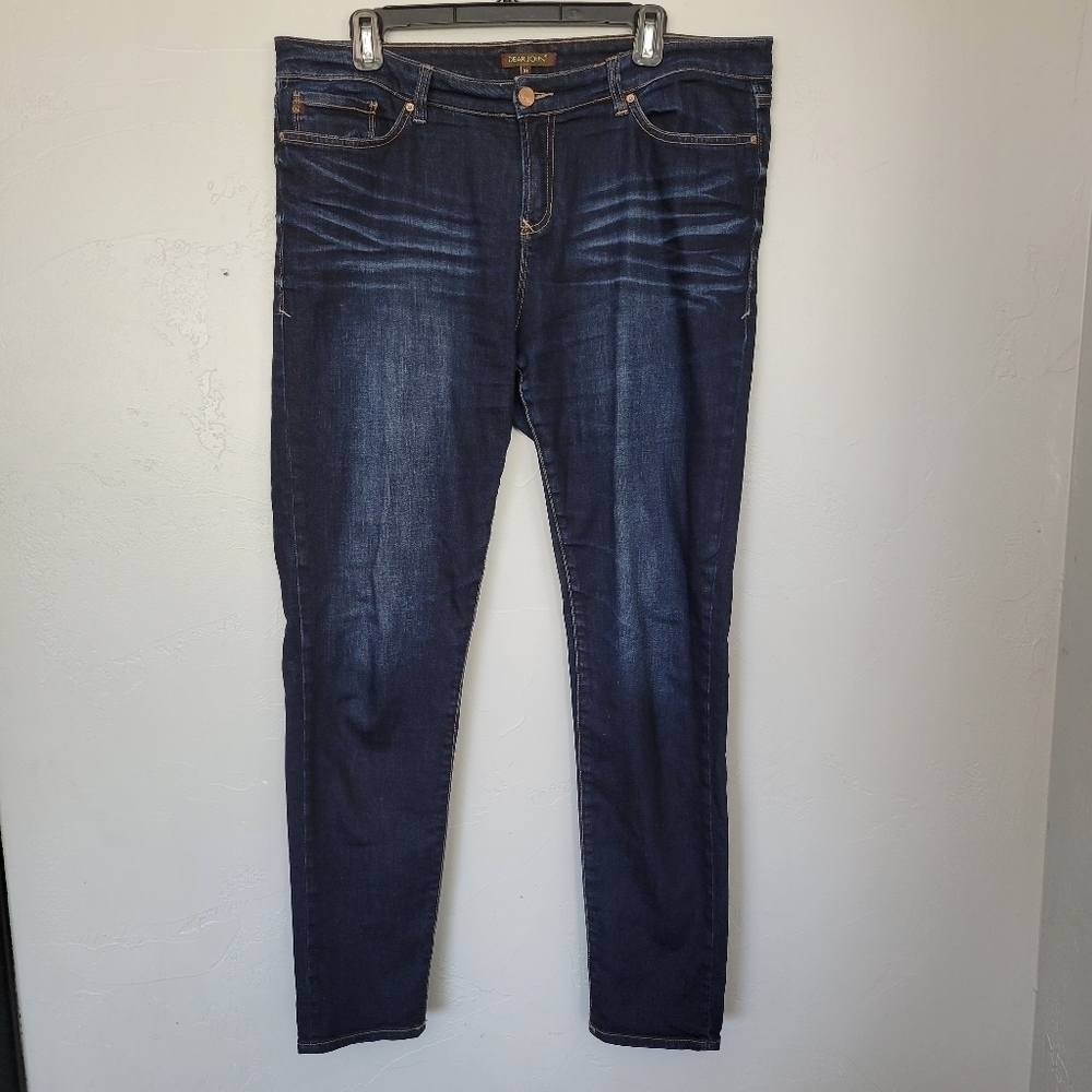 Dear John 31 Gisele High Waisted Skinny Jeans Dark Wash Denim